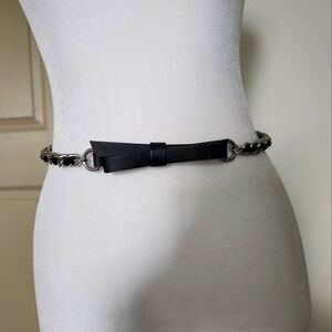 WHBM Black Bow Detail Belt